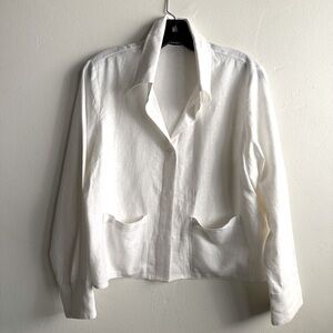 LNA Rai Linen Button Up - White - XS NWOT